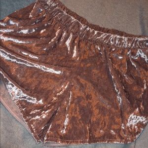Velvet Shorts, Size-medium, Color-pink